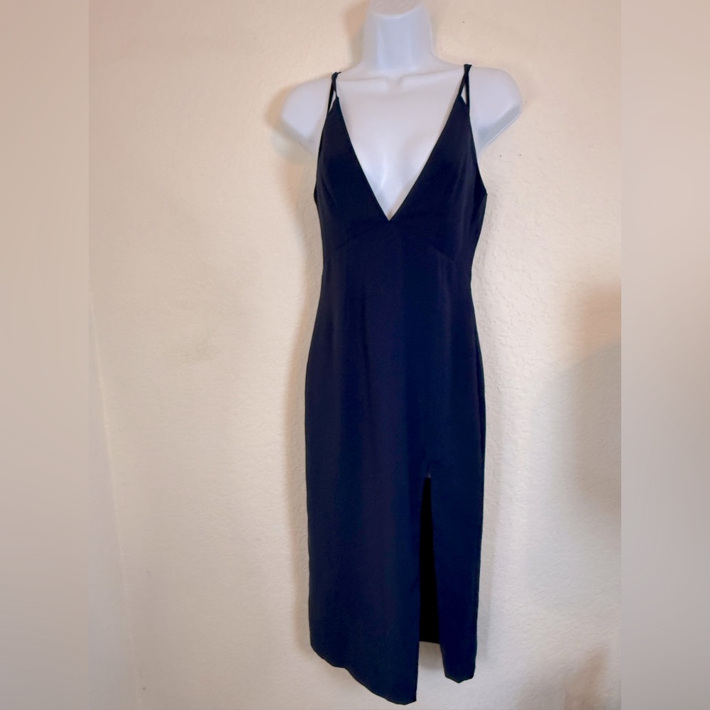 NBD x Revolve Shine On Midi Dress in Navy XS
